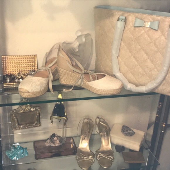 Twiggy London Off White Lace Espadrilles - Picture 7 of 8